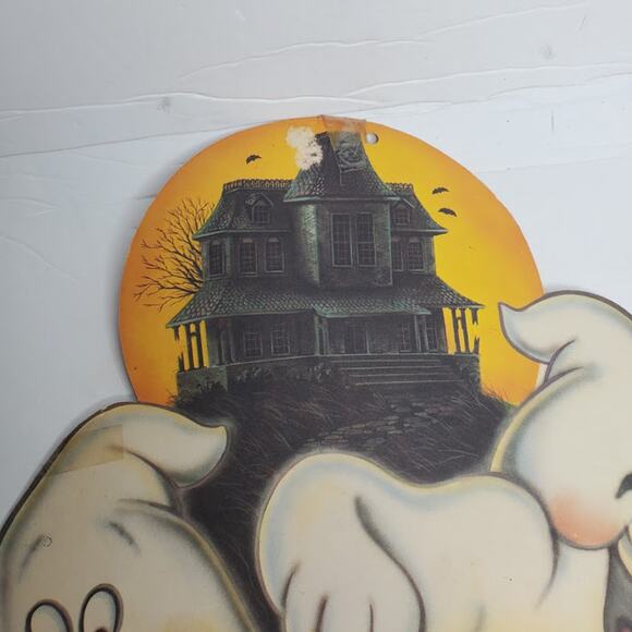 The Beistle Company 1983 Vintage Halloween Decorations Ghost Honeycomb Scarecrow - Picture 6 of 16